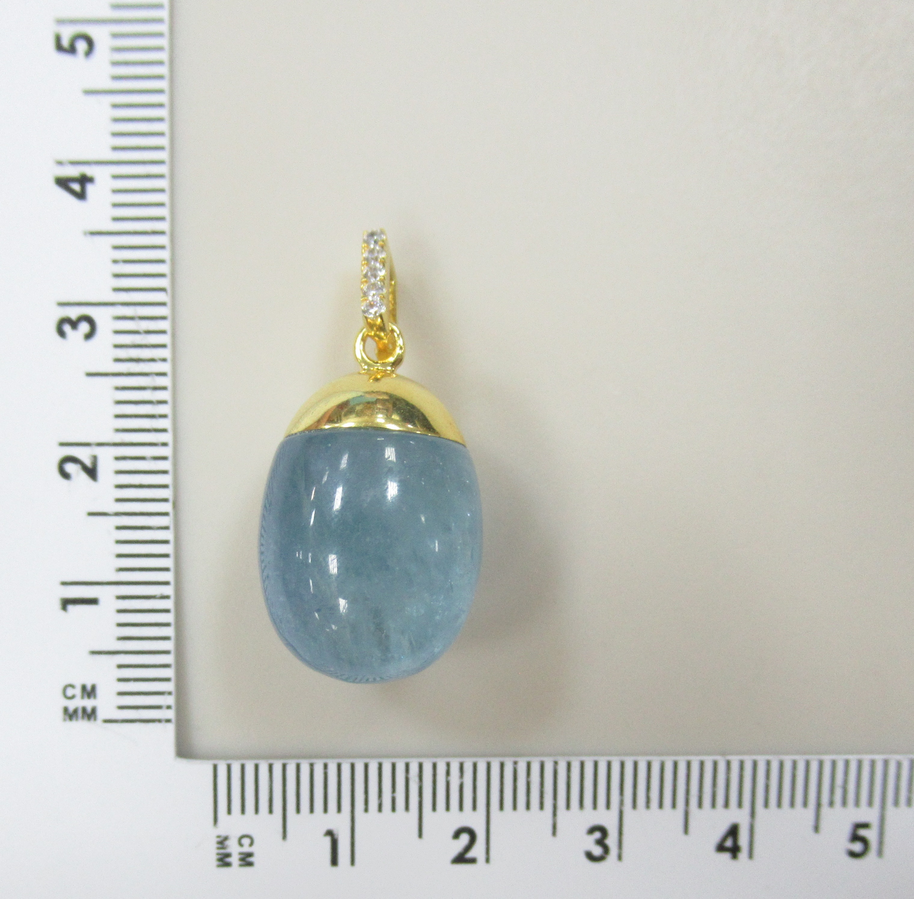 Серебряная подвеска с аквамарином